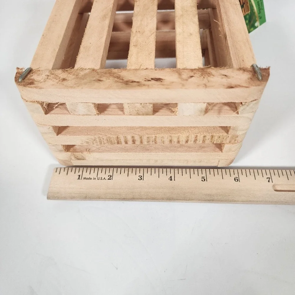 BetterGRO Cedar Slat Vanda Orchid Basket 6in Square Hanging Planter
